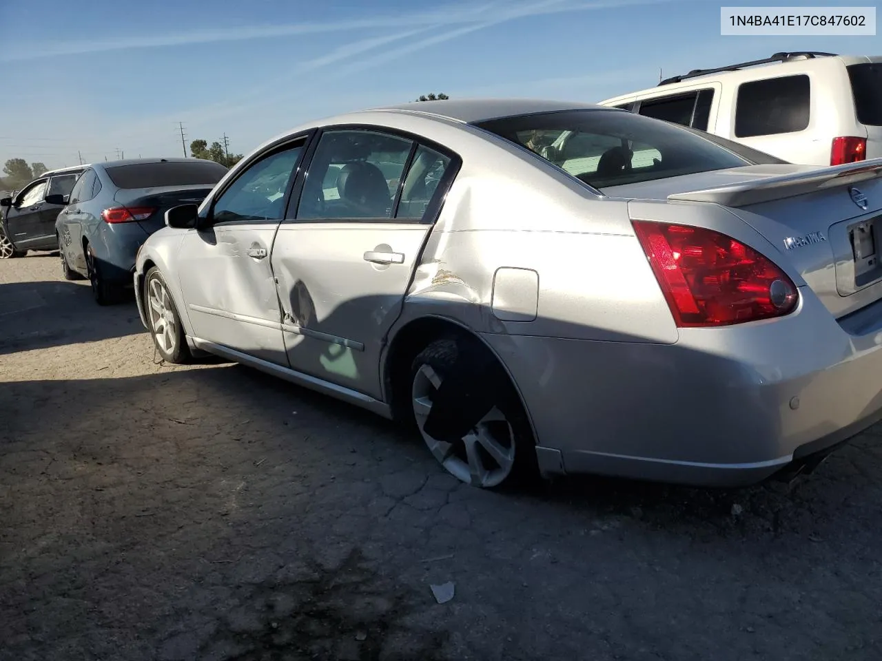 2007 Nissan Maxima Se VIN: 1N4BA41E17C847602 Lot: 73754884