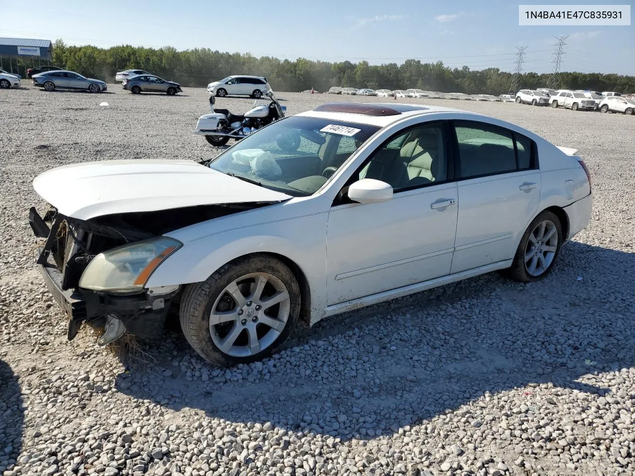 2007 Nissan Maxima Se VIN: 1N4BA41E47C835931 Lot: 74461714