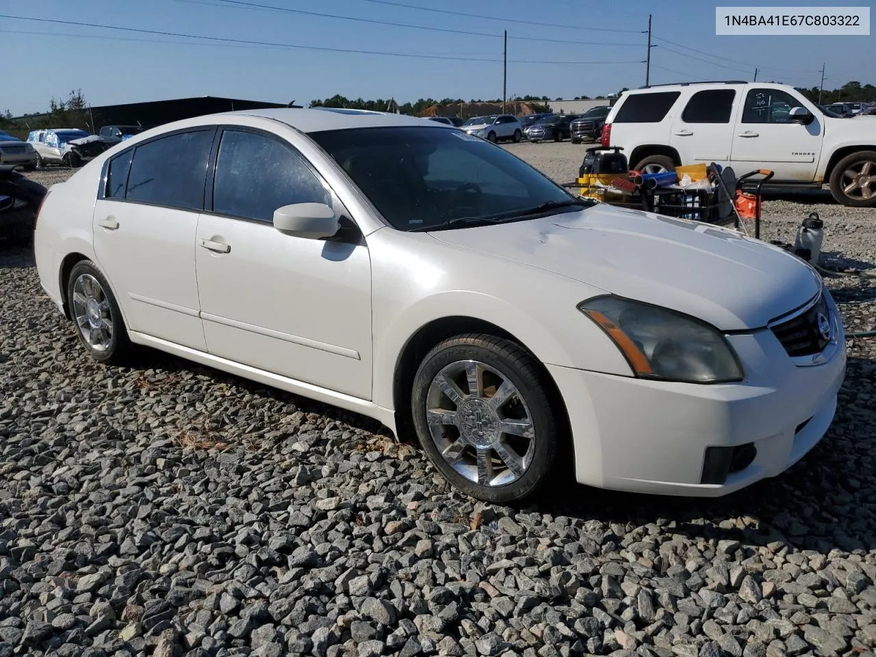 2007 Nissan Maxima Se VIN: 1N4BA41E67C803322 Lot: 75899994