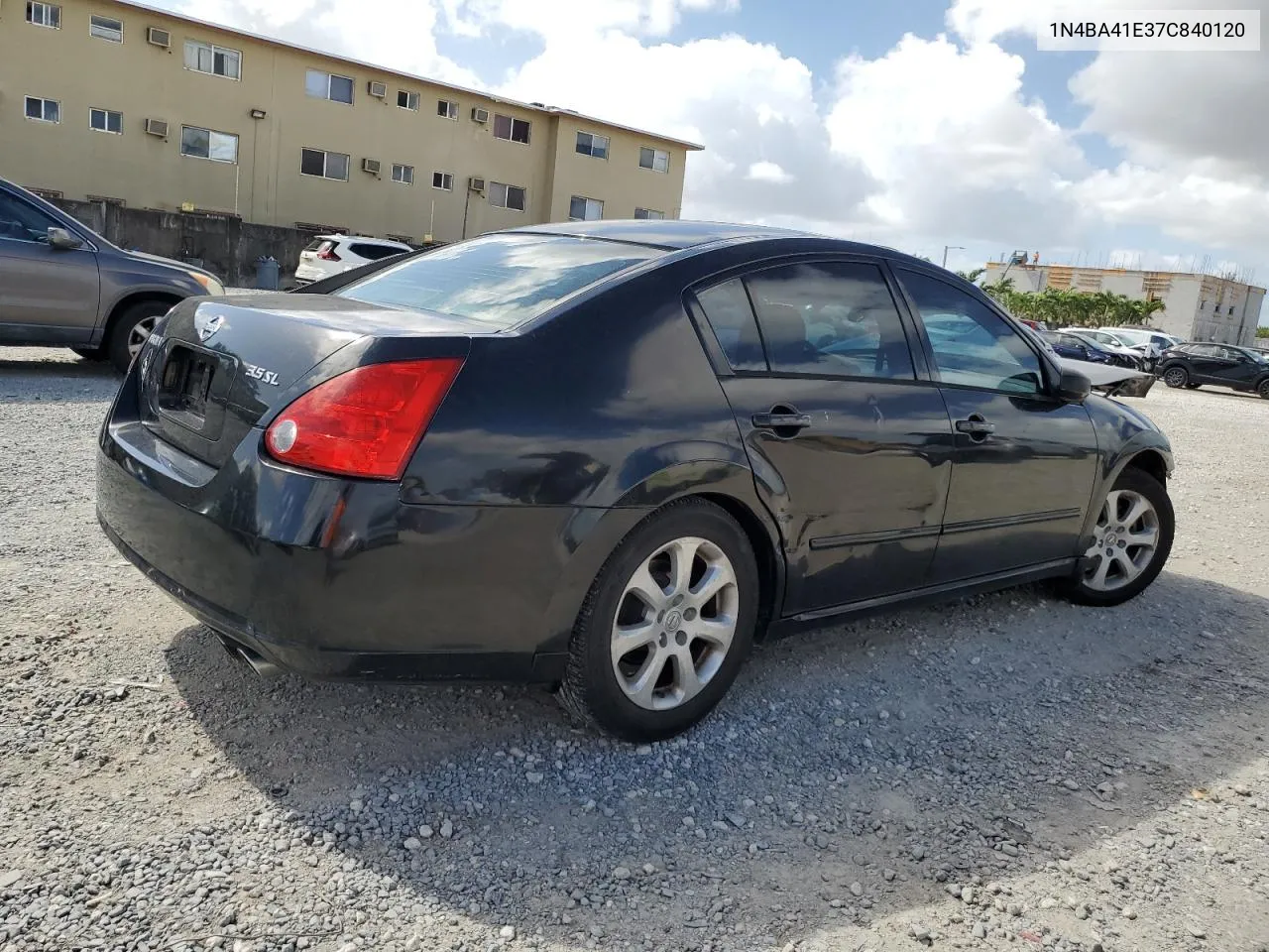 2007 Nissan Maxima Se VIN: 1N4BA41E37C840120 Lot: 78363604