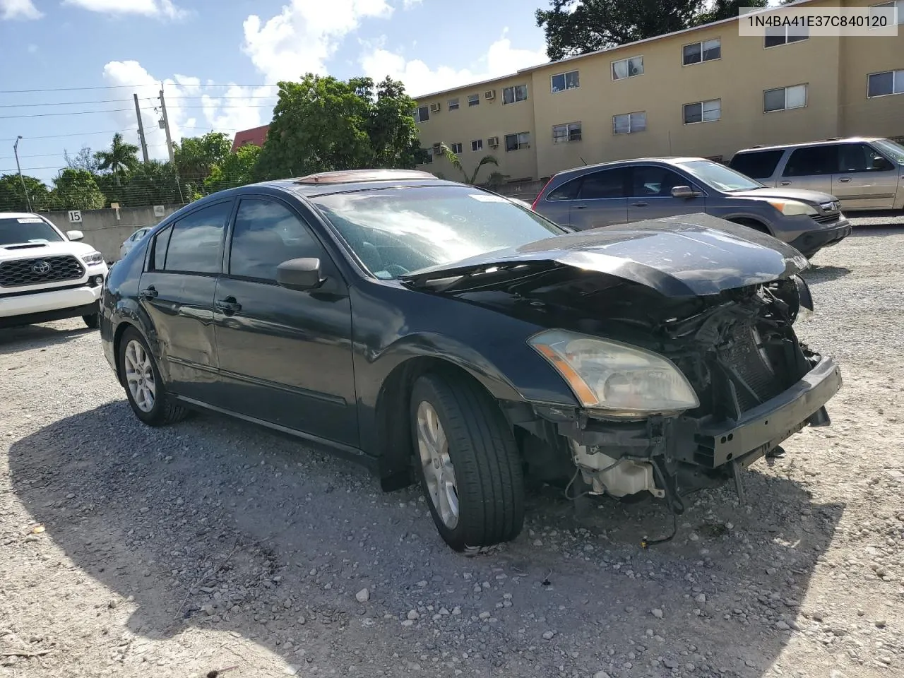 2007 Nissan Maxima Se VIN: 1N4BA41E37C840120 Lot: 78363604