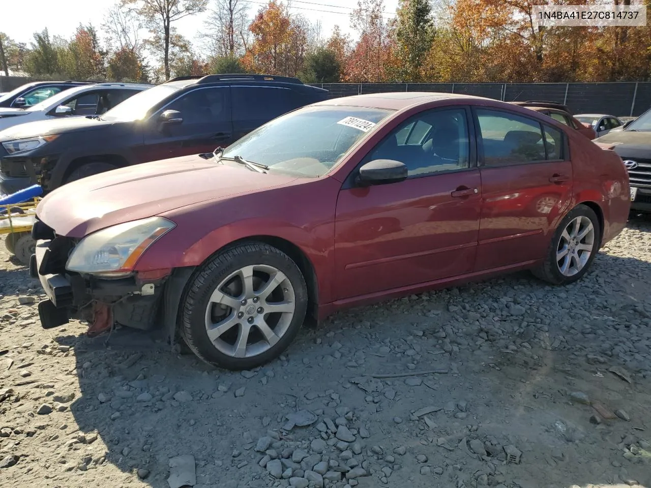 2007 Nissan Maxima Se VIN: 1N4BA41E27C814737 Lot: 78911224