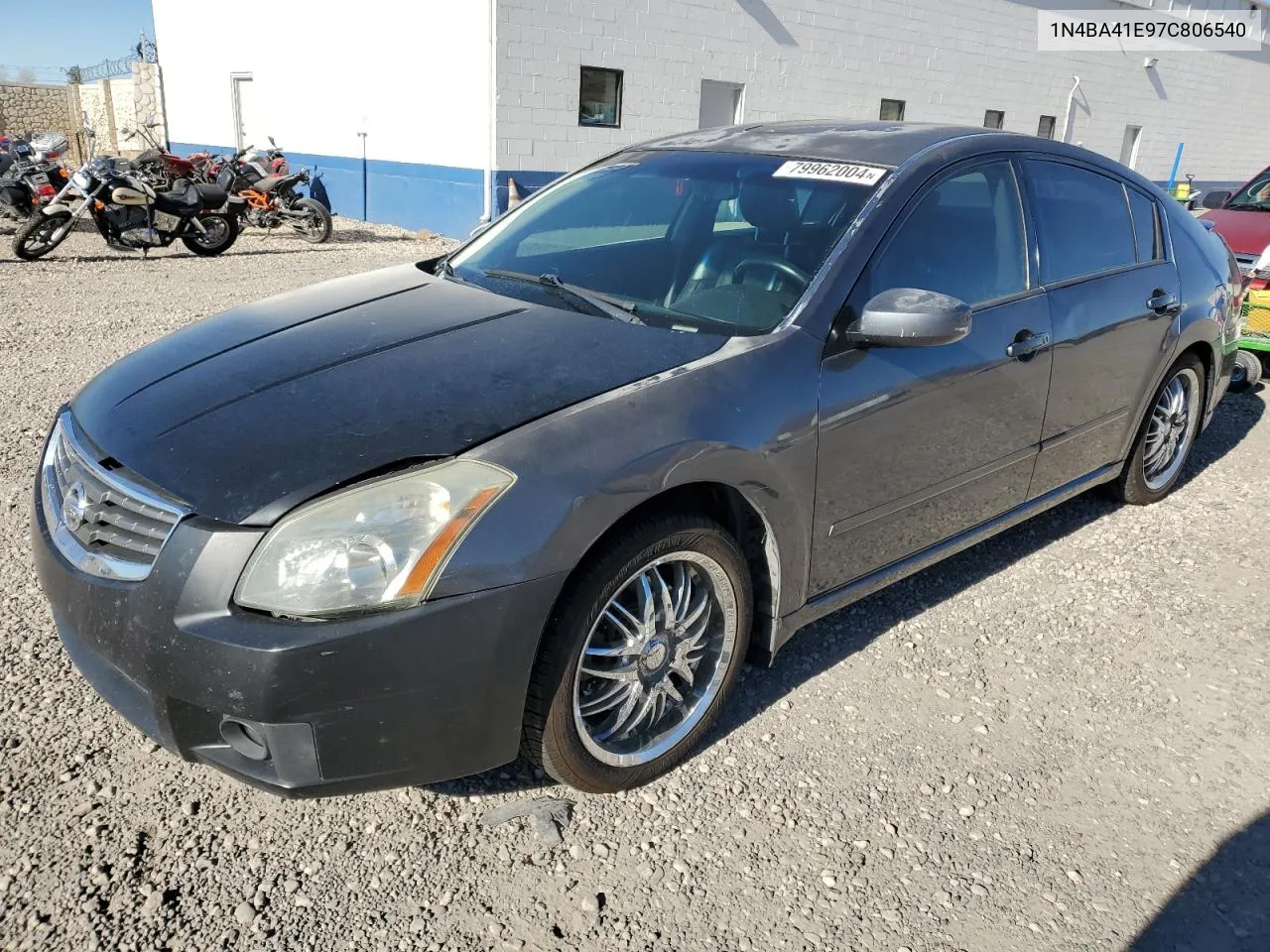 2007 Nissan Maxima Se VIN: 1N4BA41E97C806540 Lot: 79962004