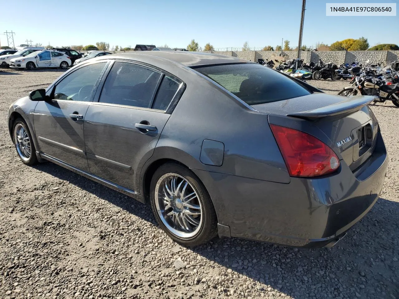 2007 Nissan Maxima Se VIN: 1N4BA41E97C806540 Lot: 79962004