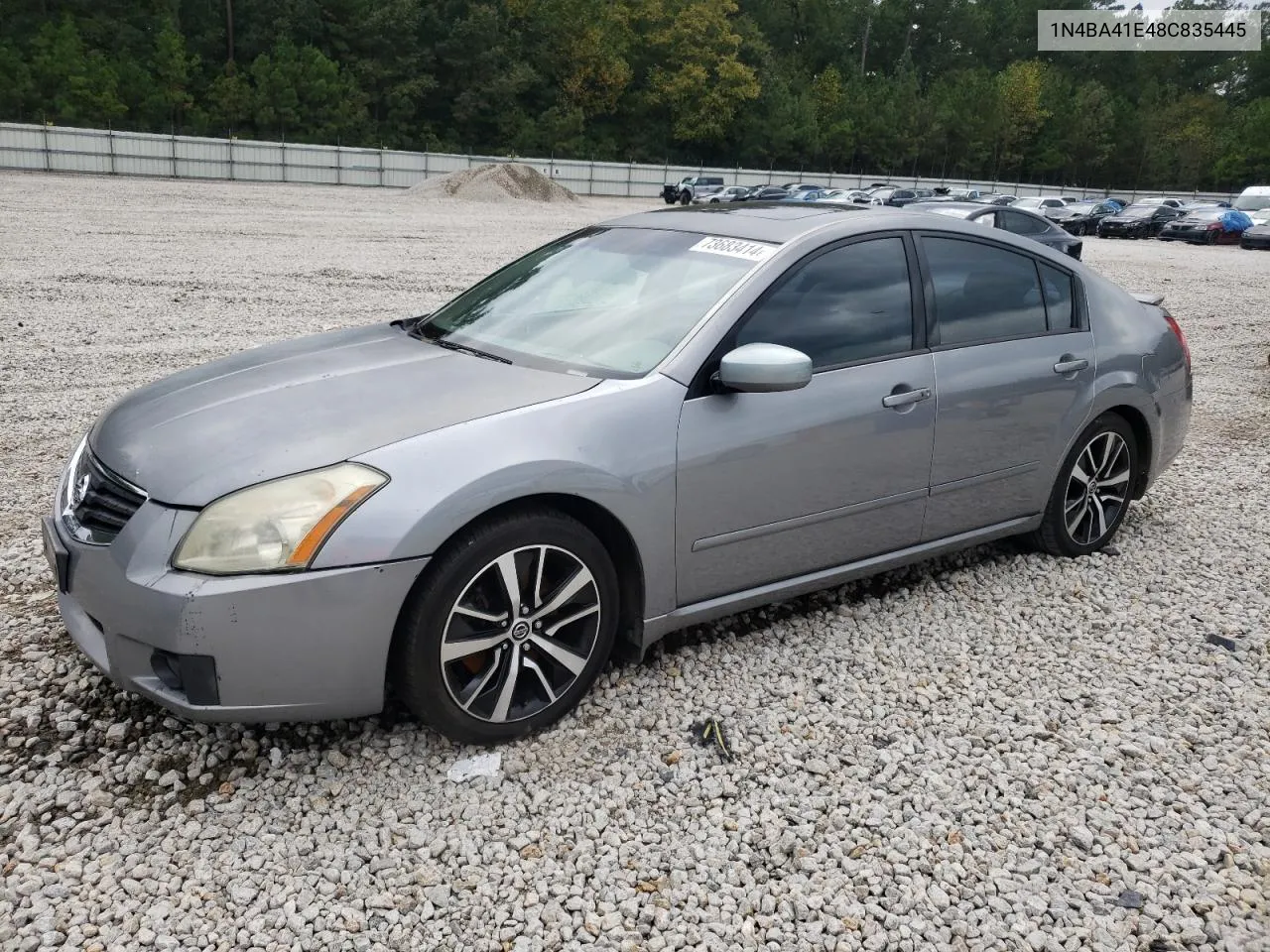 2008 Nissan Maxima Se VIN: 1N4BA41E48C835445 Lot: 73683414