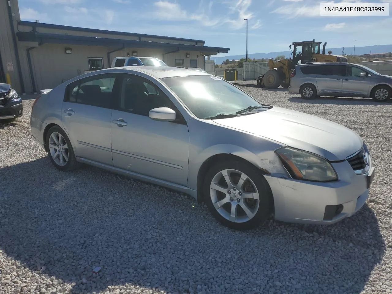 2008 Nissan Maxima Se VIN: 1N4BA41E48C833999 Lot: 74822974