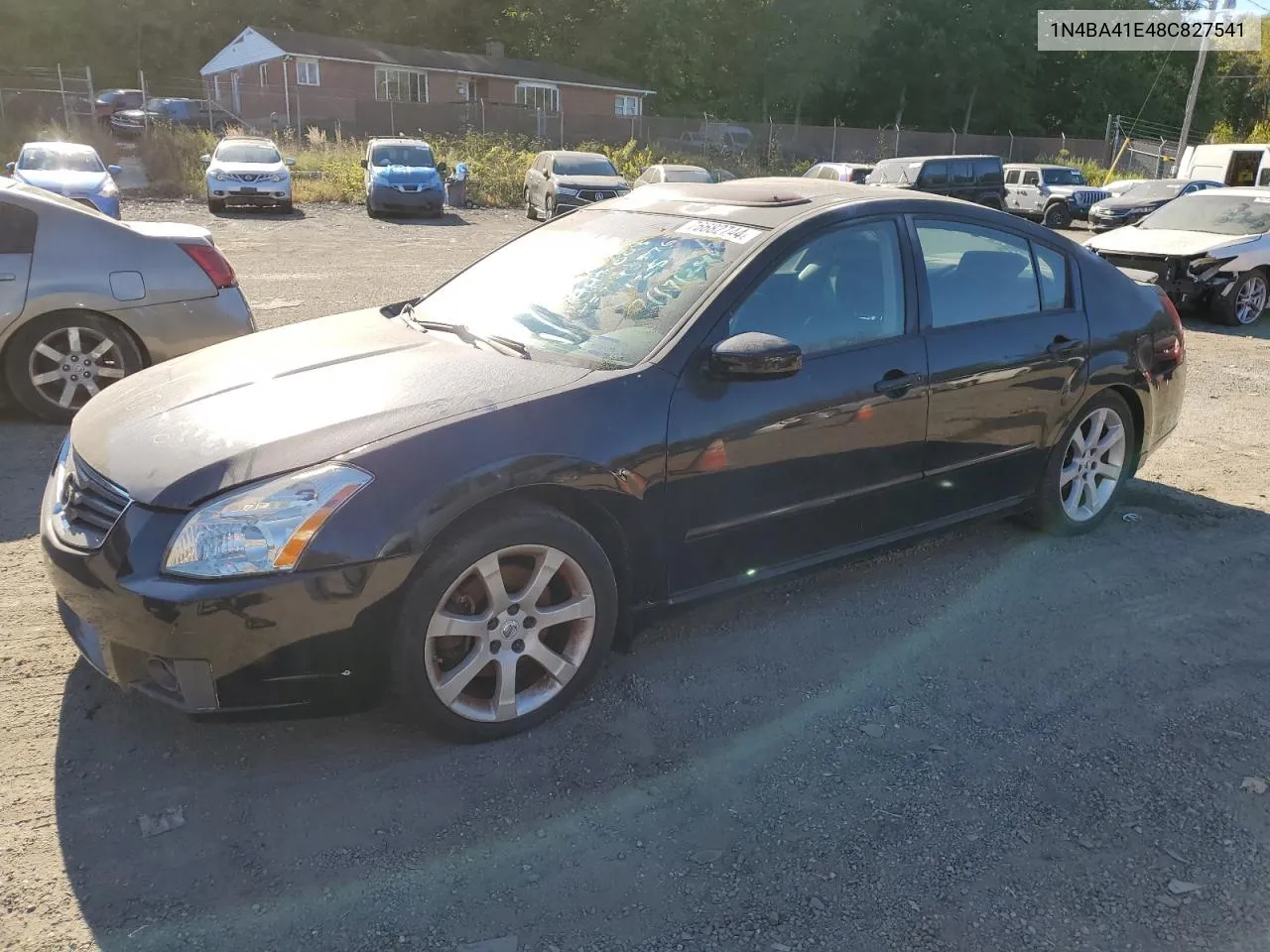 2008 Nissan Maxima Se VIN: 1N4BA41E48C827541 Lot: 76682744