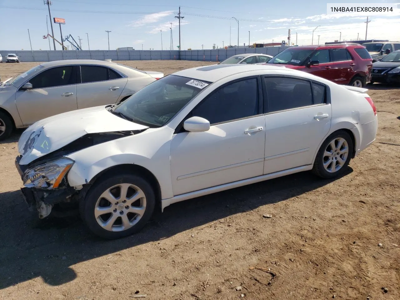 2008 Nissan Maxima Se VIN: 1N4BA41EX8C808914 Lot: 76773314