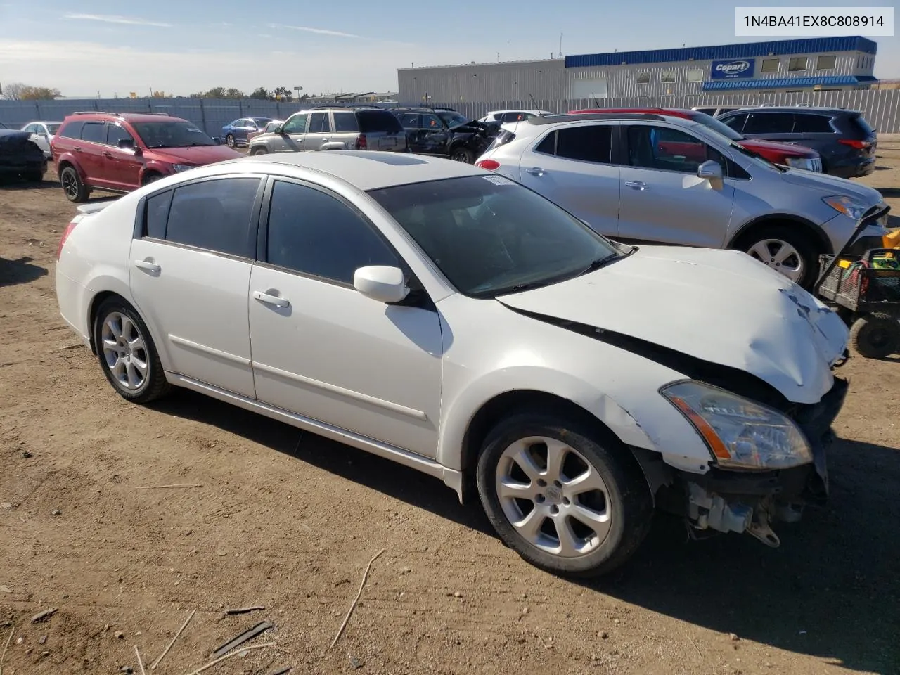 2008 Nissan Maxima Se VIN: 1N4BA41EX8C808914 Lot: 76773314