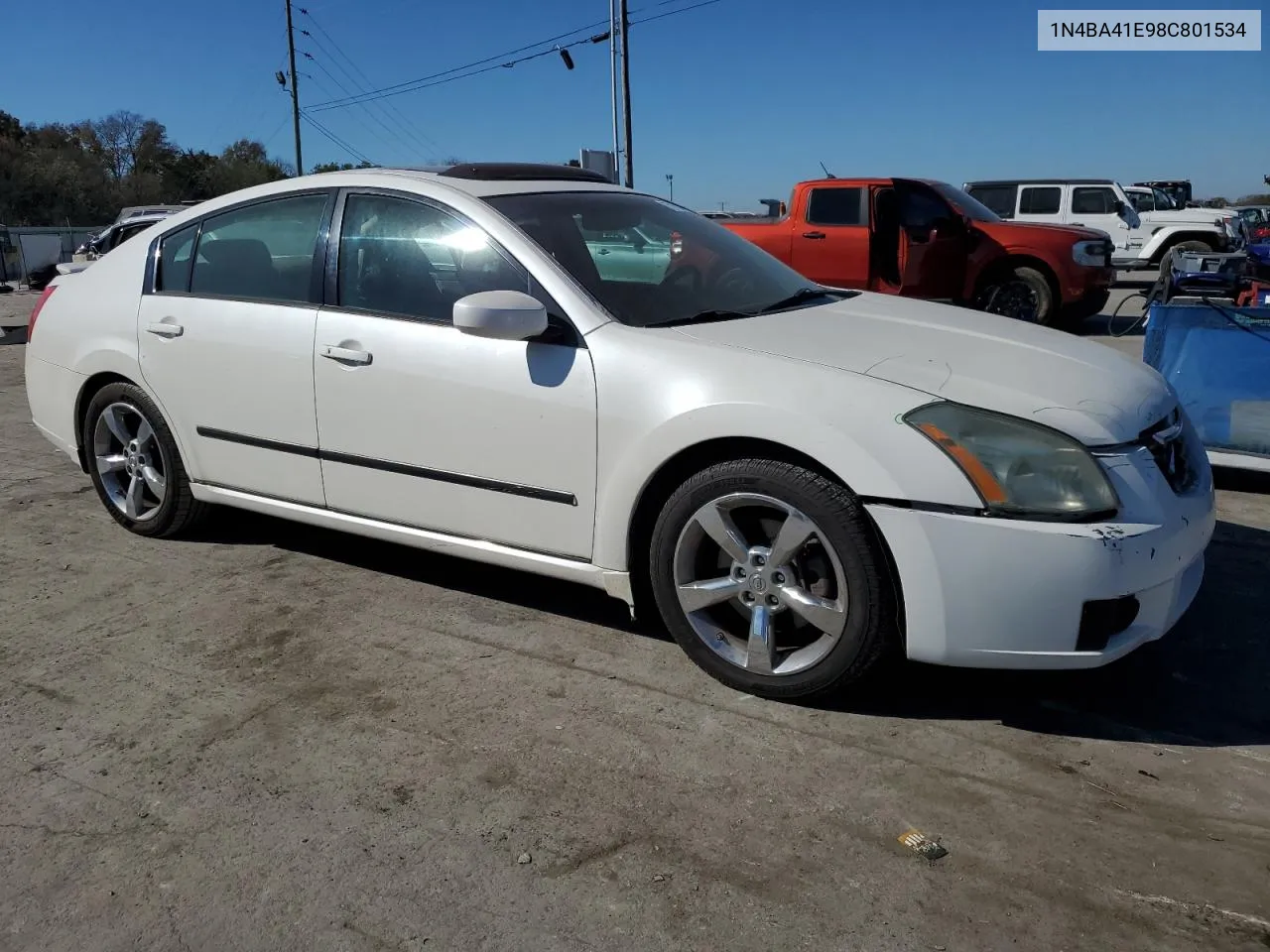 2008 Nissan Maxima Se VIN: 1N4BA41E98C801534 Lot: 77182184