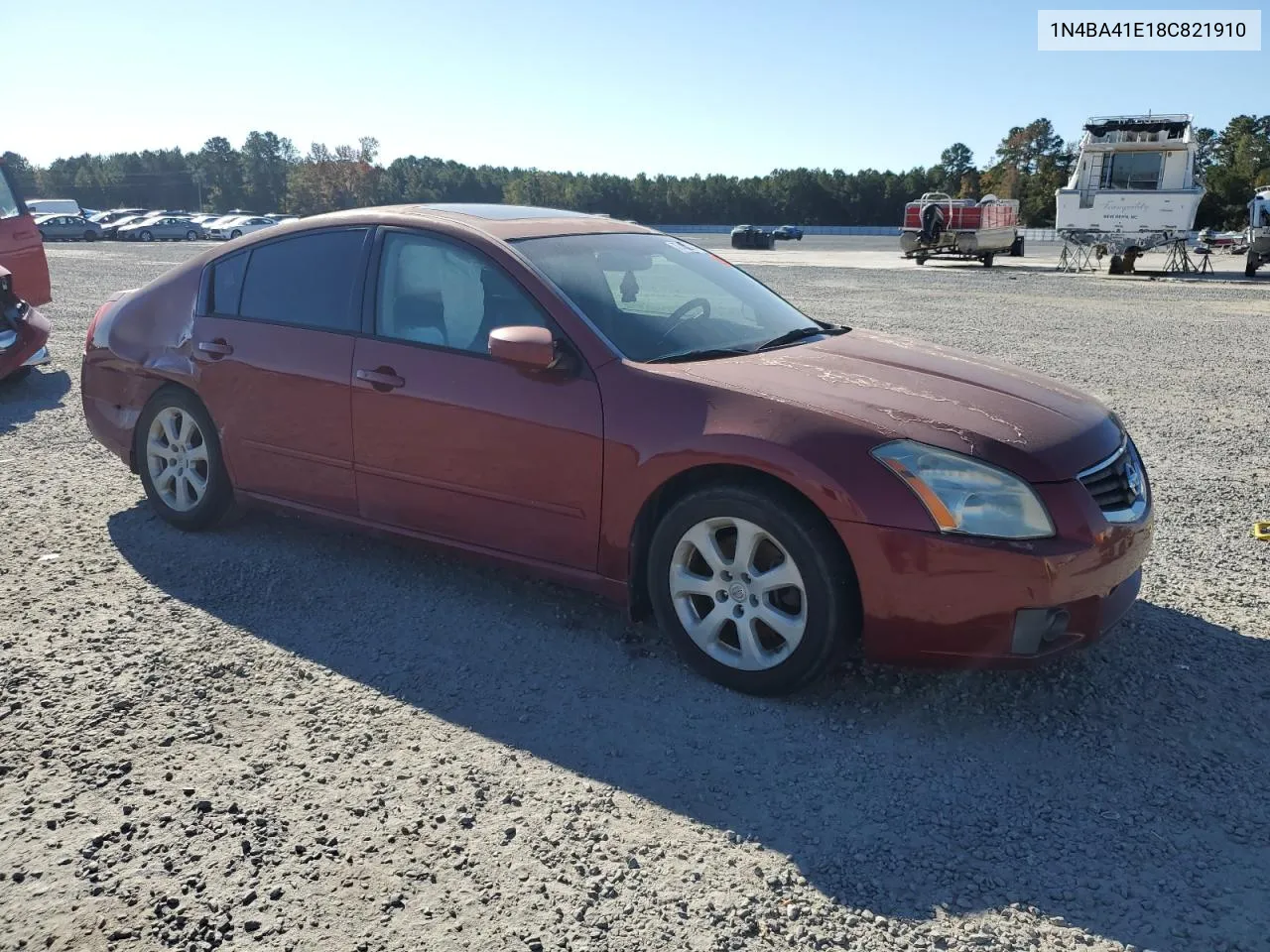 2008 Nissan Maxima Se VIN: 1N4BA41E18C821910 Lot: 77450814