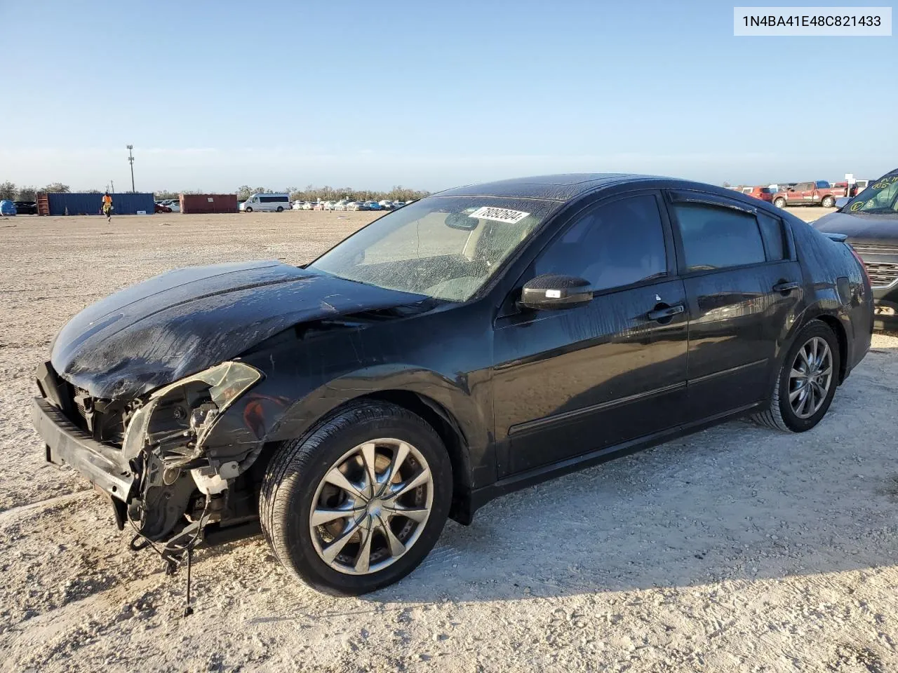 2008 Nissan Maxima Se VIN: 1N4BA41E48C821433 Lot: 78092604