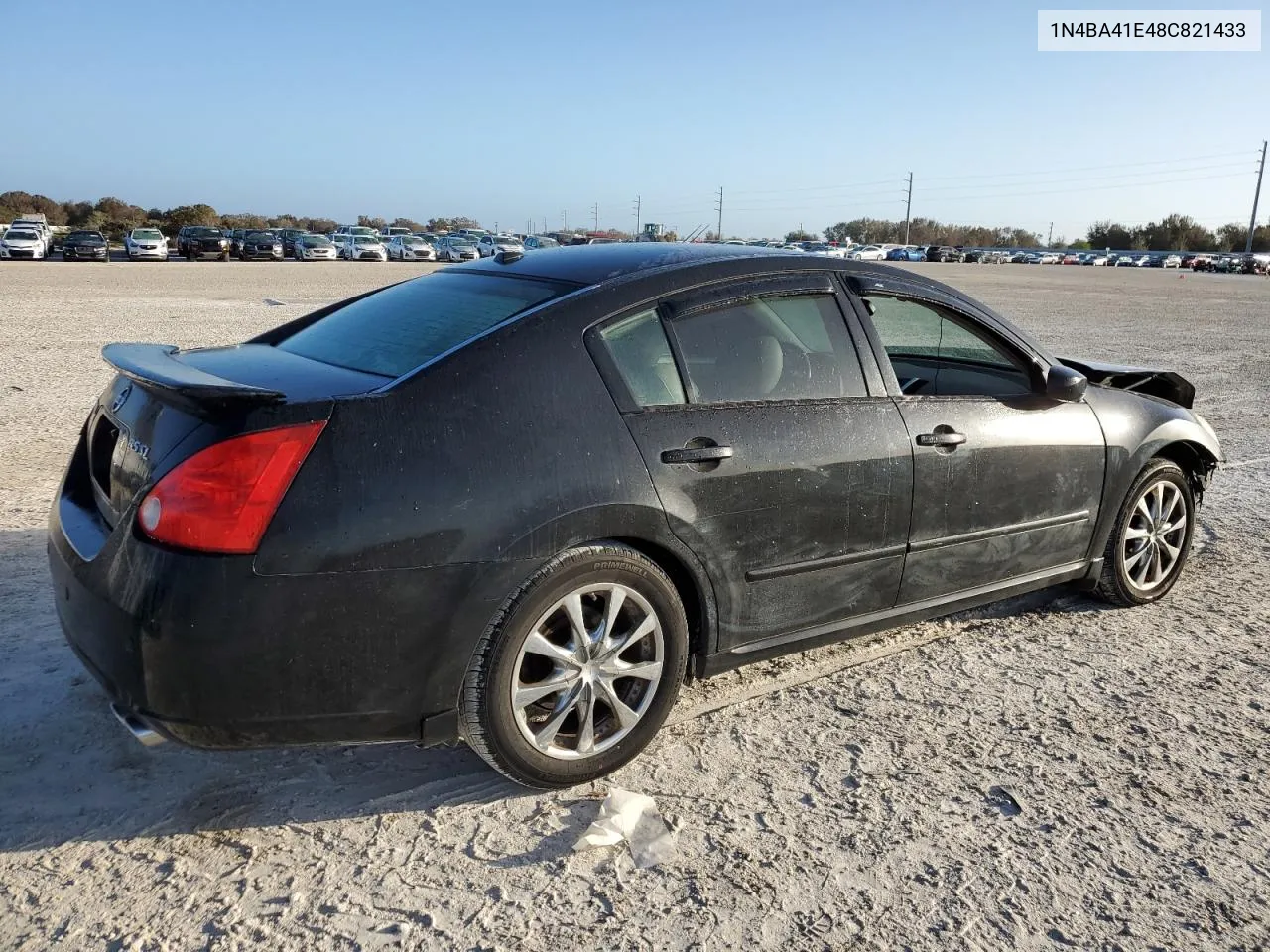 2008 Nissan Maxima Se VIN: 1N4BA41E48C821433 Lot: 78092604