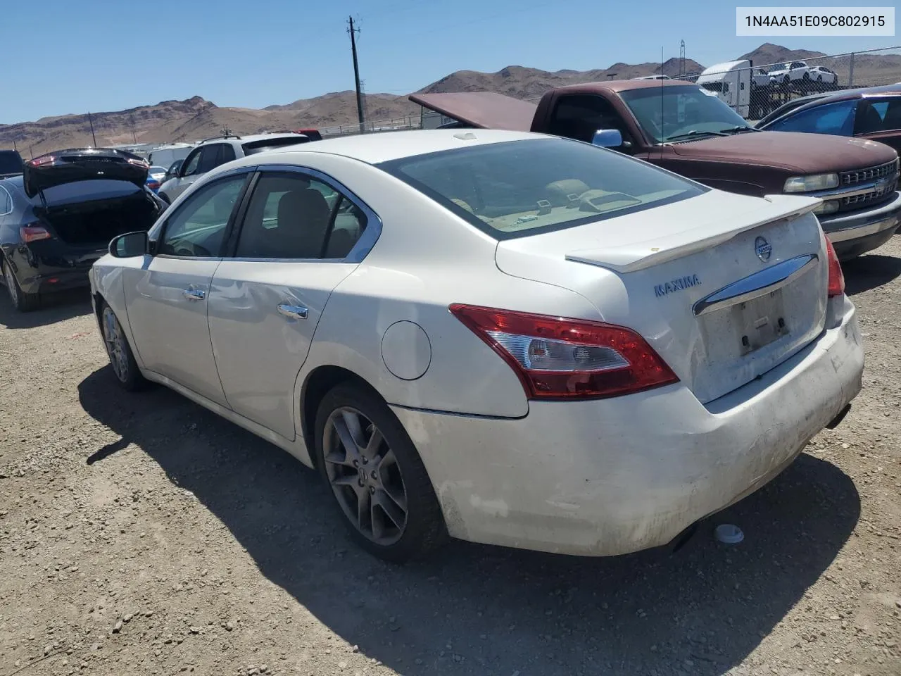 2009 Nissan Maxima S VIN: 1N4AA51E09C802915 Lot: 53431914