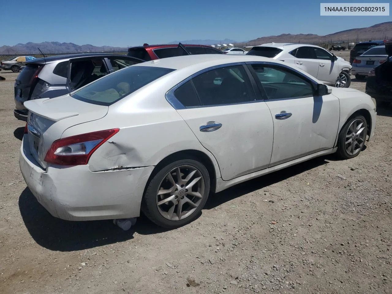 2009 Nissan Maxima S VIN: 1N4AA51E09C802915 Lot: 53431914