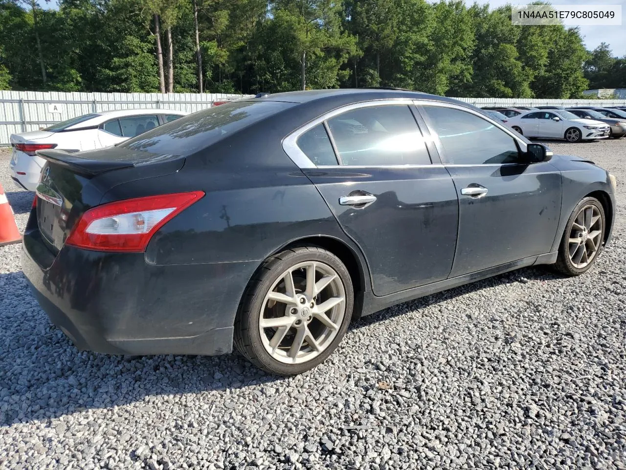 2009 Nissan Maxima S VIN: 1N4AA51E79C805049 Lot: 59104024