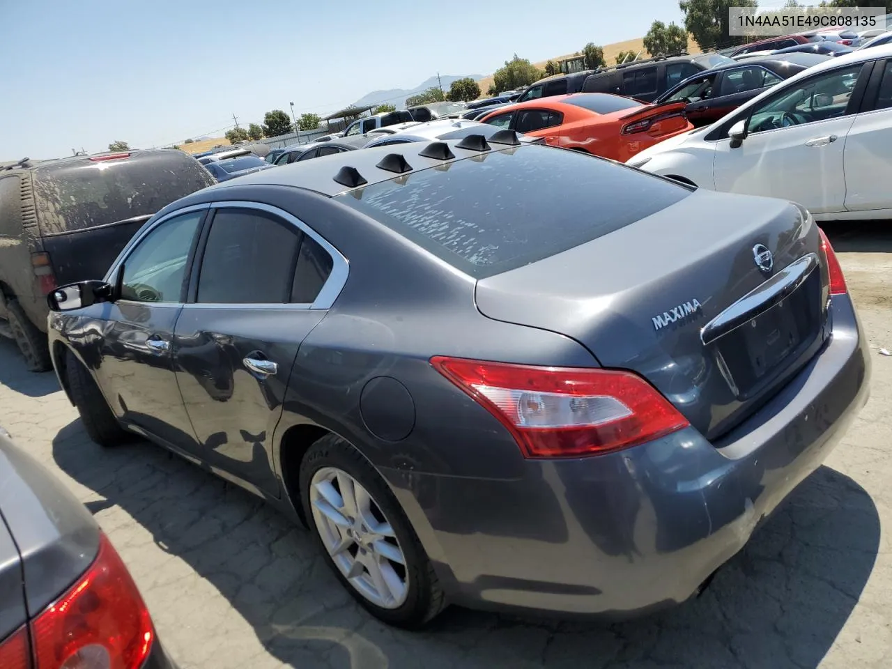 2009 Nissan Maxima S VIN: 1N4AA51E49C808135 Lot: 64026484