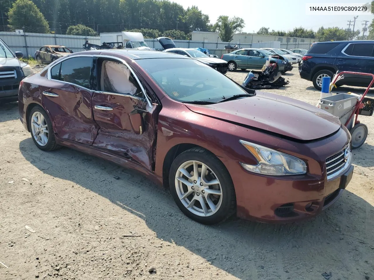 2009 Nissan Maxima S VIN: 1N4AA51E09C809279 Lot: 68390484