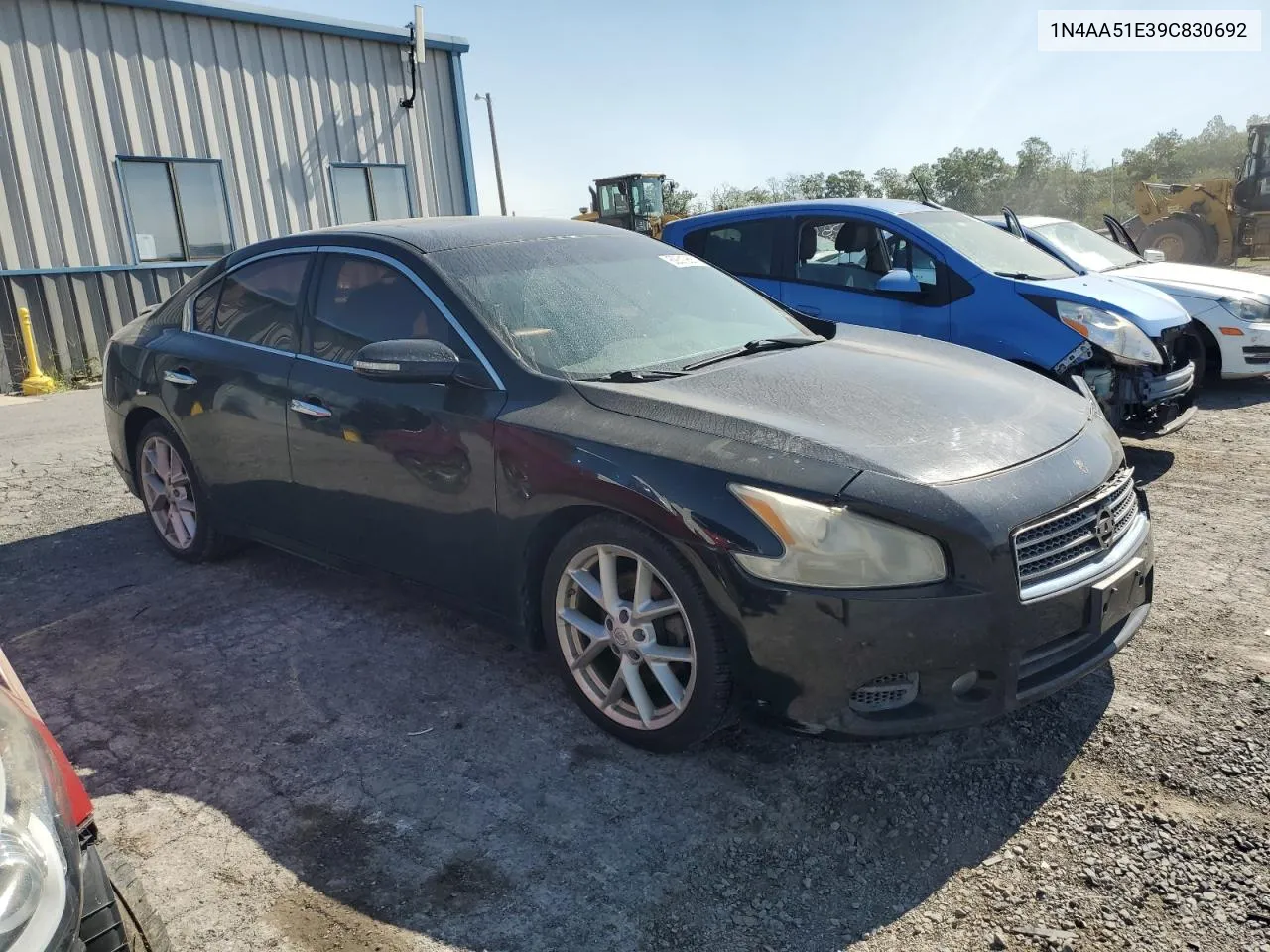 2009 Nissan Maxima S VIN: 1N4AA51E39C830692 Lot: 69319664