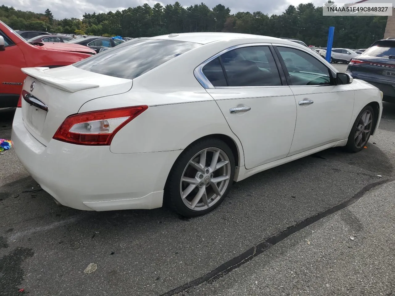 2009 Nissan Maxima S VIN: 1N4AA51E49C848327 Lot: 70970114