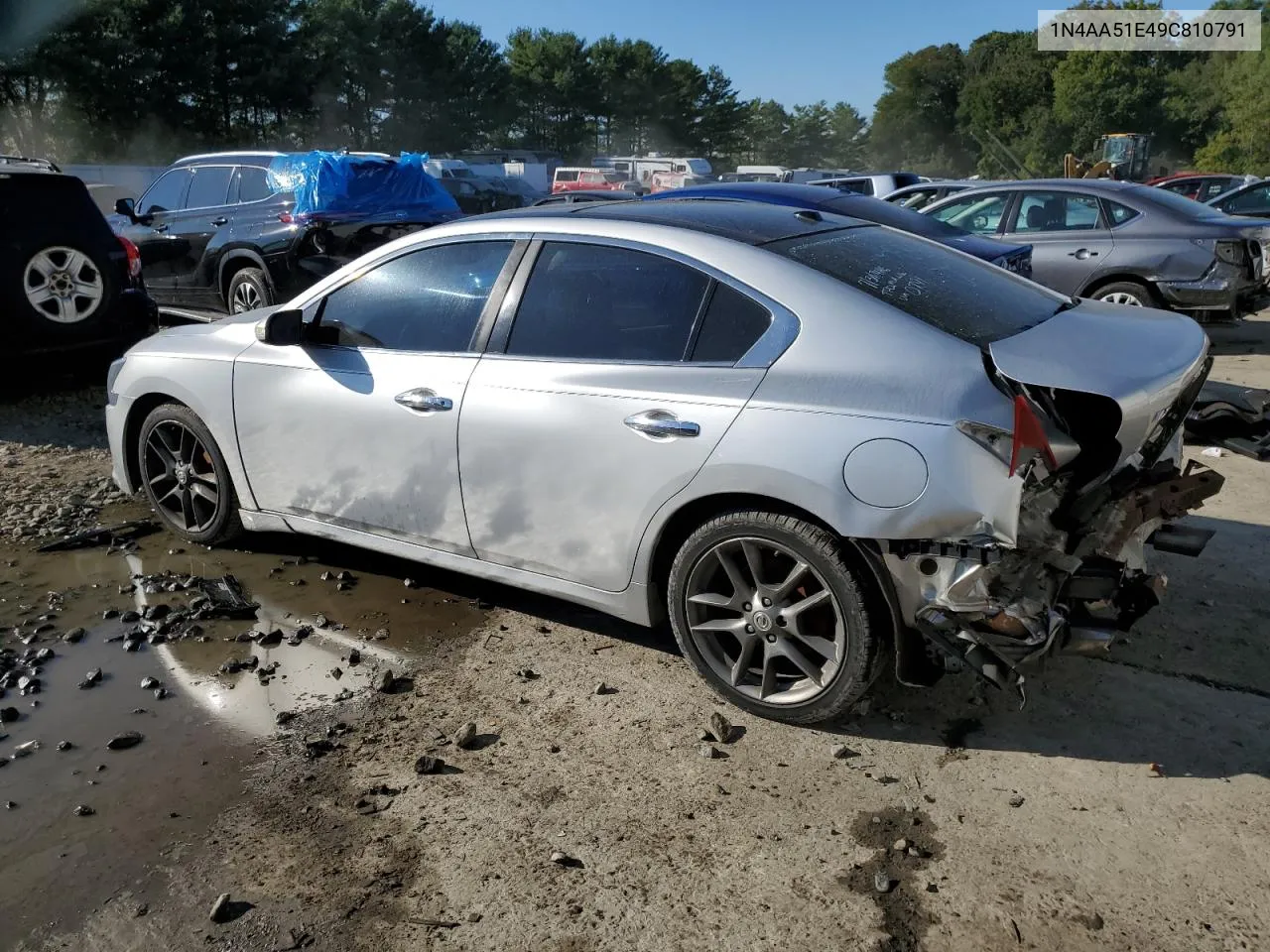 2009 Nissan Maxima S VIN: 1N4AA51E49C810791 Lot: 70983074