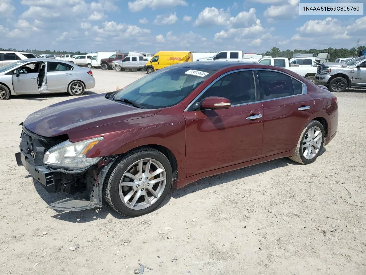 2009 Nissan Maxima S VIN: 1N4AA51E69C806760 Lot: 71921494