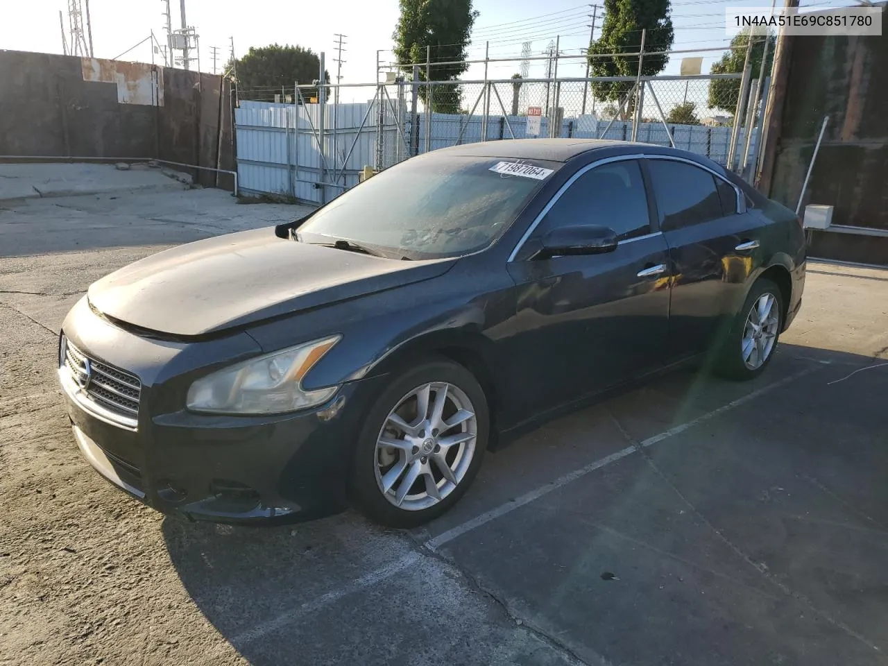 2009 Nissan Maxima S VIN: 1N4AA51E69C851780 Lot: 71987064