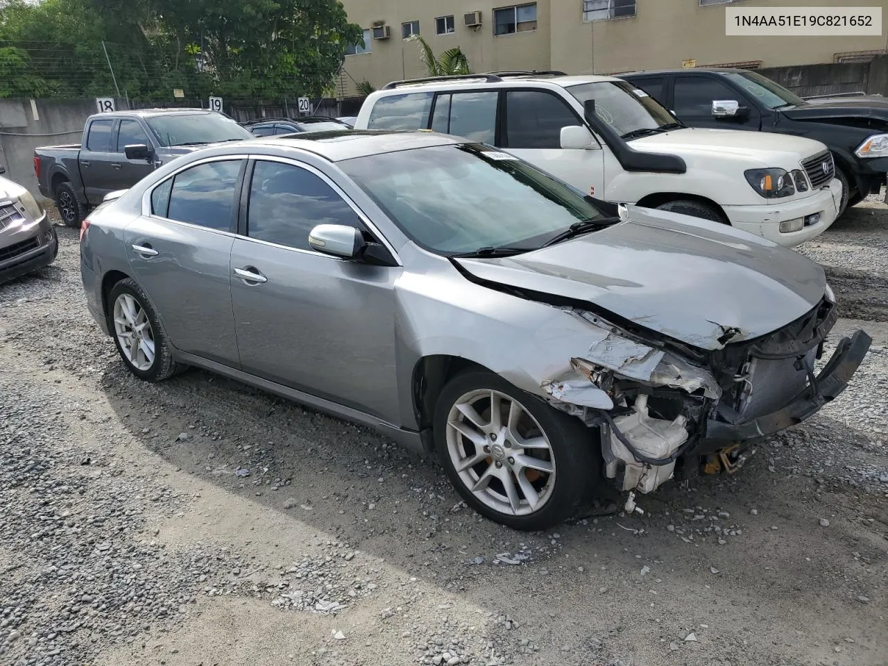 2009 Nissan Maxima S VIN: 1N4AA51E19C821652 Lot: 73007624