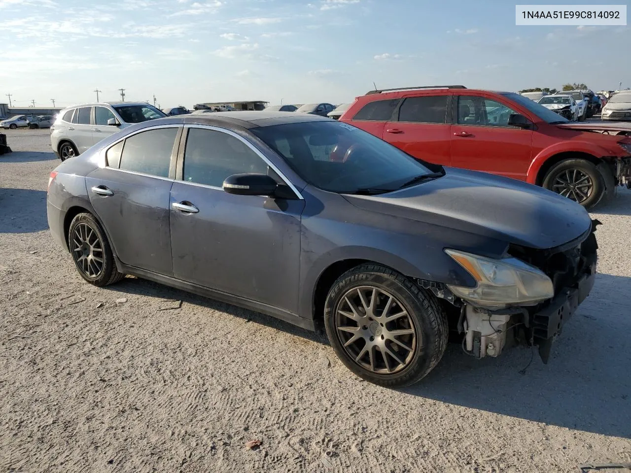 2009 Nissan Maxima S VIN: 1N4AA51E99C814092 Lot: 75018274