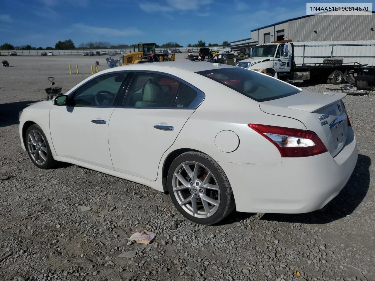 2009 Nissan Maxima S VIN: 1N4AA51E19C814670 Lot: 75644954