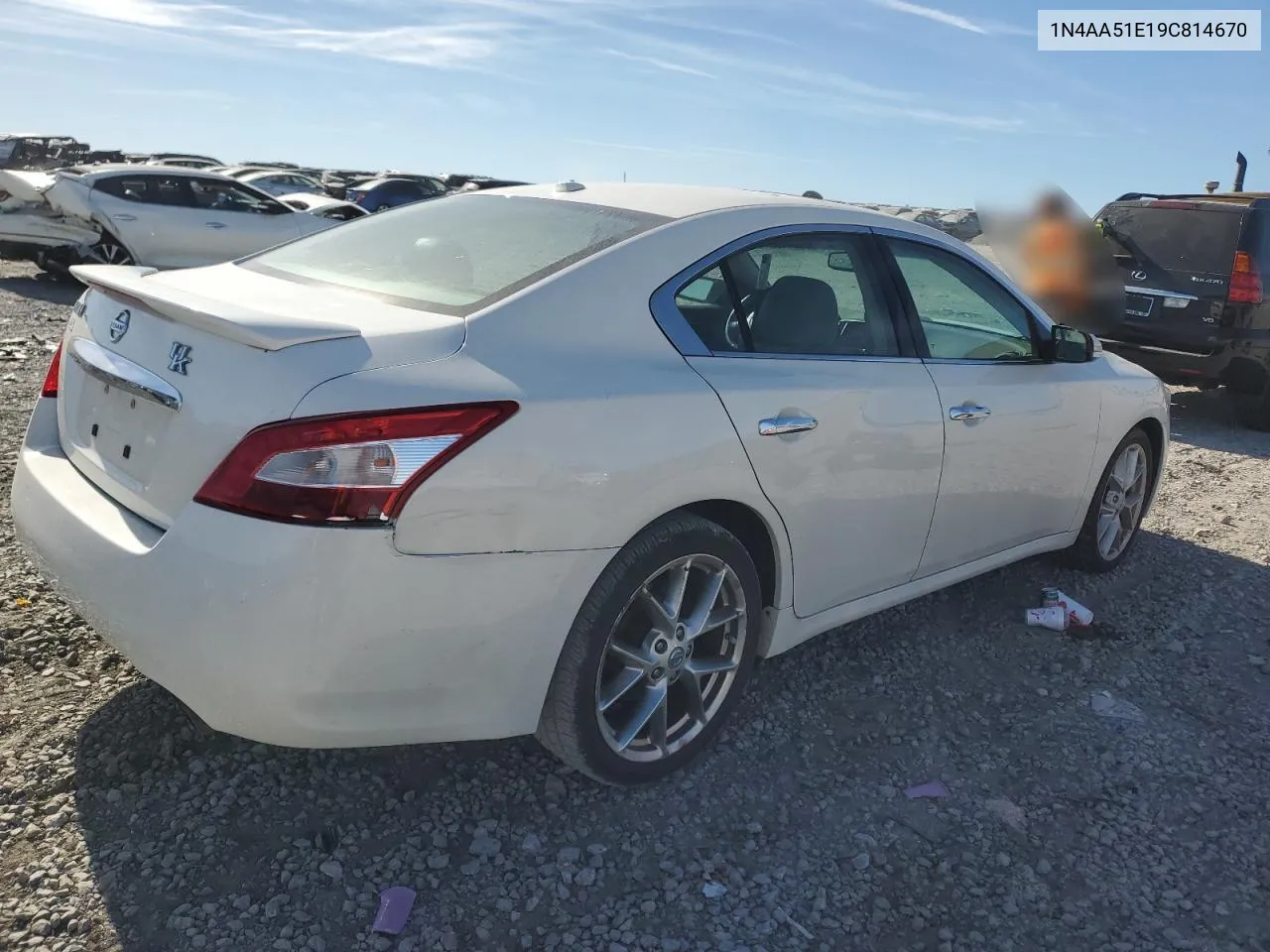 2009 Nissan Maxima S VIN: 1N4AA51E19C814670 Lot: 75644954