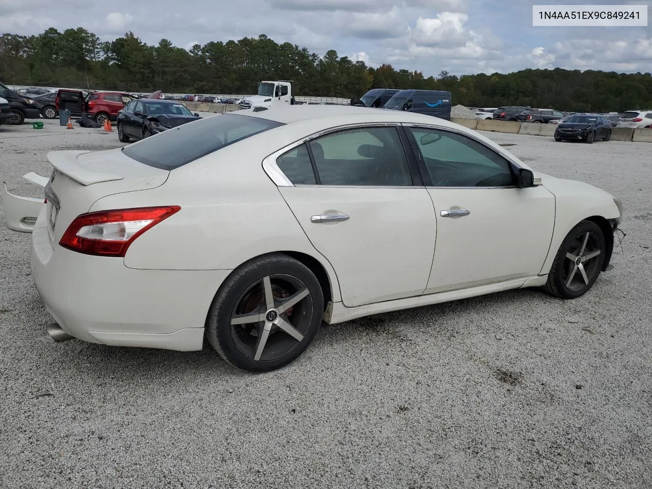 2009 Nissan Maxima S VIN: 1N4AA51EX9C849241 Lot: 77654224