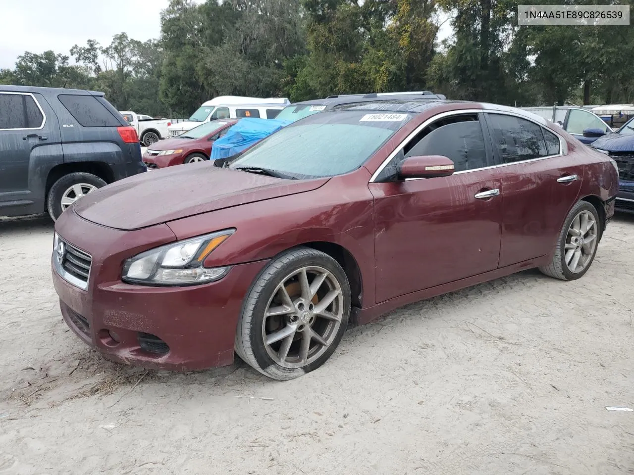 2009 Nissan Maxima S VIN: 1N4AA51E89C826539 Lot: 78021484