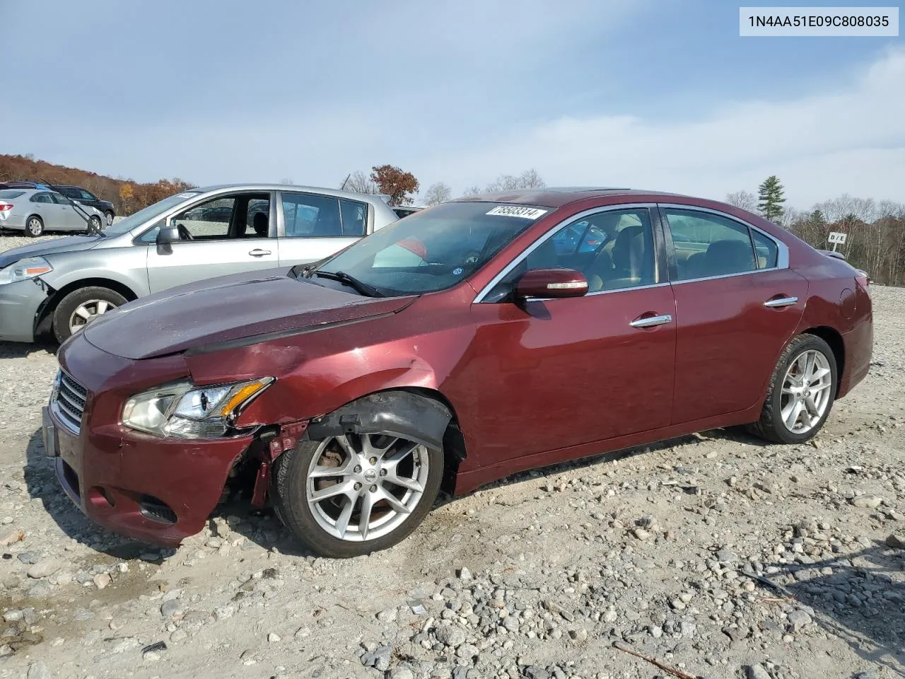 2009 Nissan Maxima S VIN: 1N4AA51E09C808035 Lot: 78503314