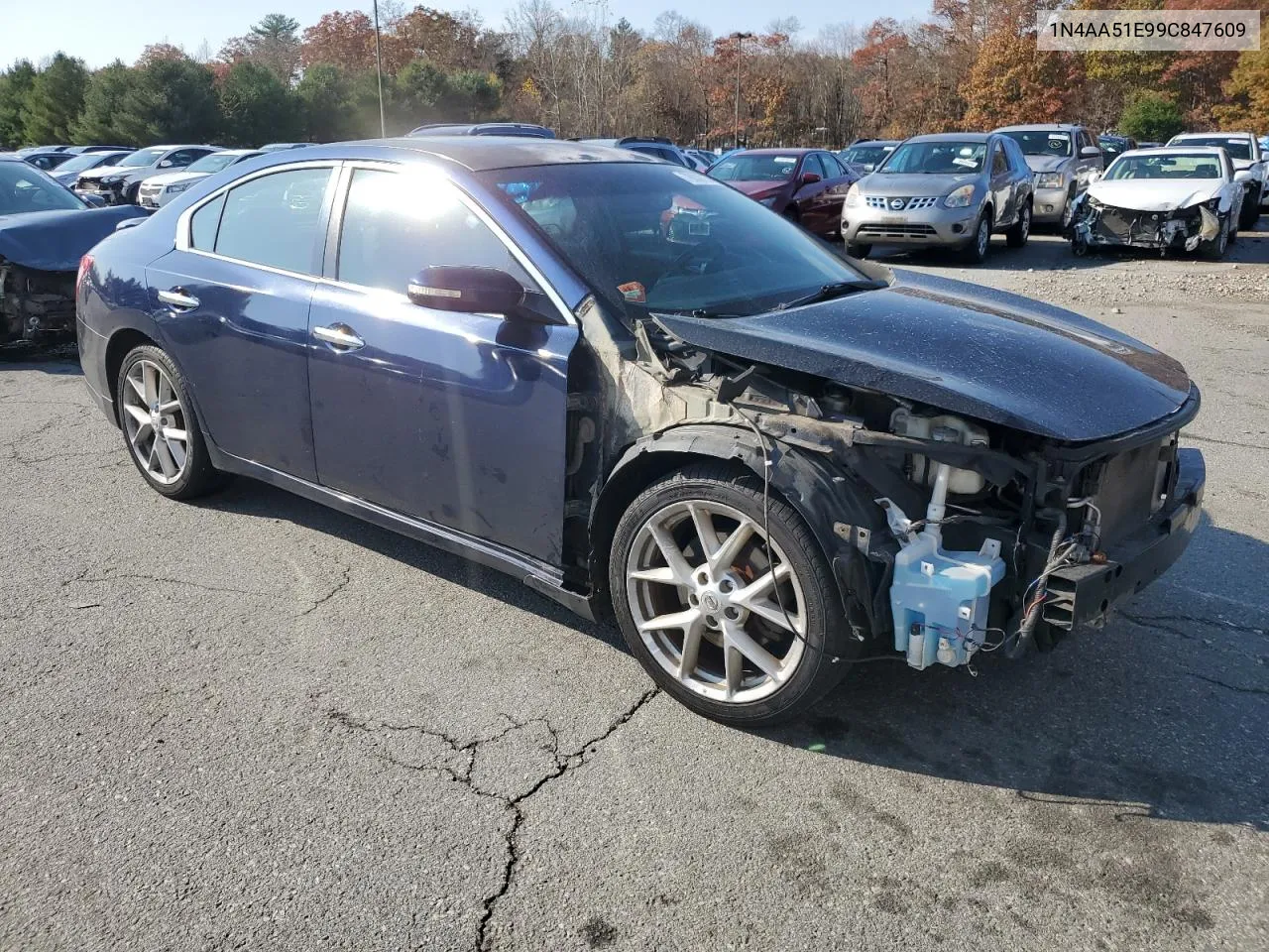 2009 Nissan Maxima S VIN: 1N4AA51E99C847609 Lot: 78632254