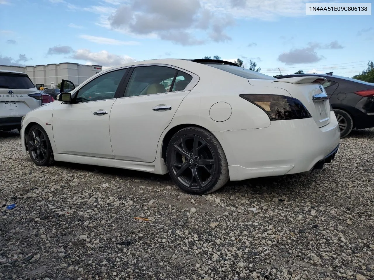 2009 Nissan Maxima S VIN: 1N4AA51E09C806138 Lot: 80111144