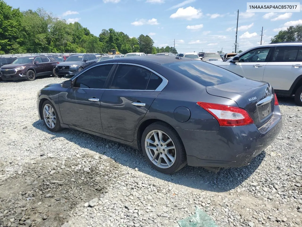 2010 Nissan Maxima S VIN: 1N4AA5AP4AC857017 Lot: 56099184