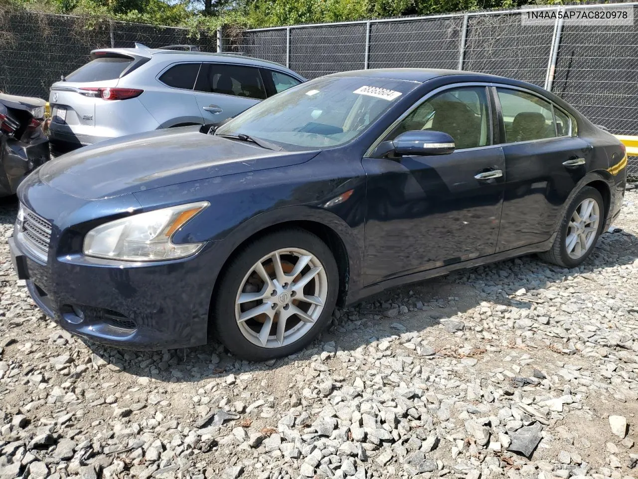 2010 Nissan Maxima S VIN: 1N4AA5AP7AC820978 Lot: 68363604