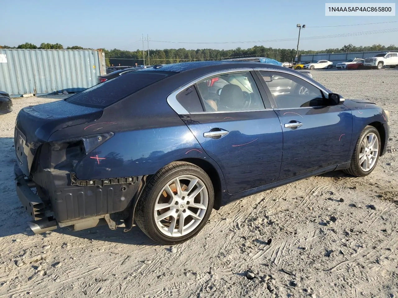 2010 Nissan Maxima S VIN: 1N4AA5AP4AC865800 Lot: 71371644