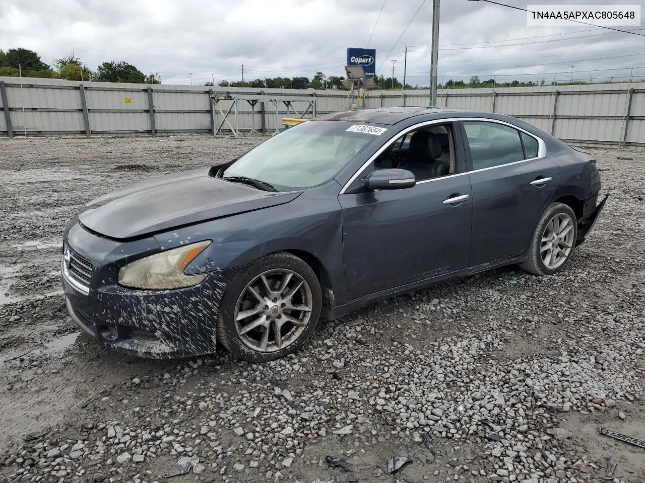 2010 Nissan Maxima S VIN: 1N4AA5APXAC805648 Lot: 71382654