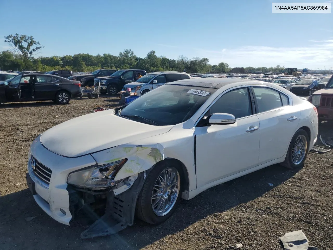 2010 Nissan Maxima S VIN: 1N4AA5AP5AC869984 Lot: 73469394