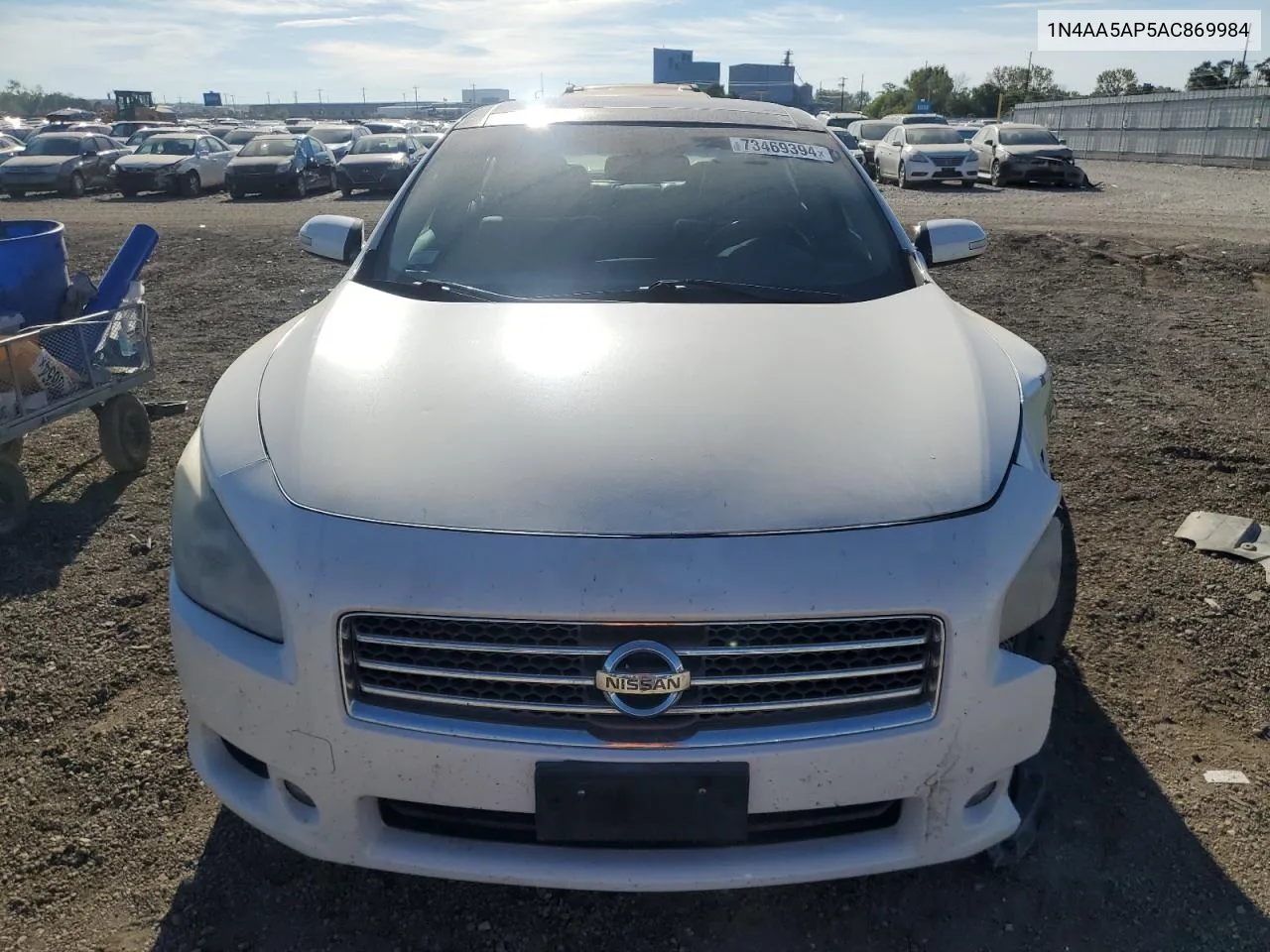 2010 Nissan Maxima S VIN: 1N4AA5AP5AC869984 Lot: 73469394