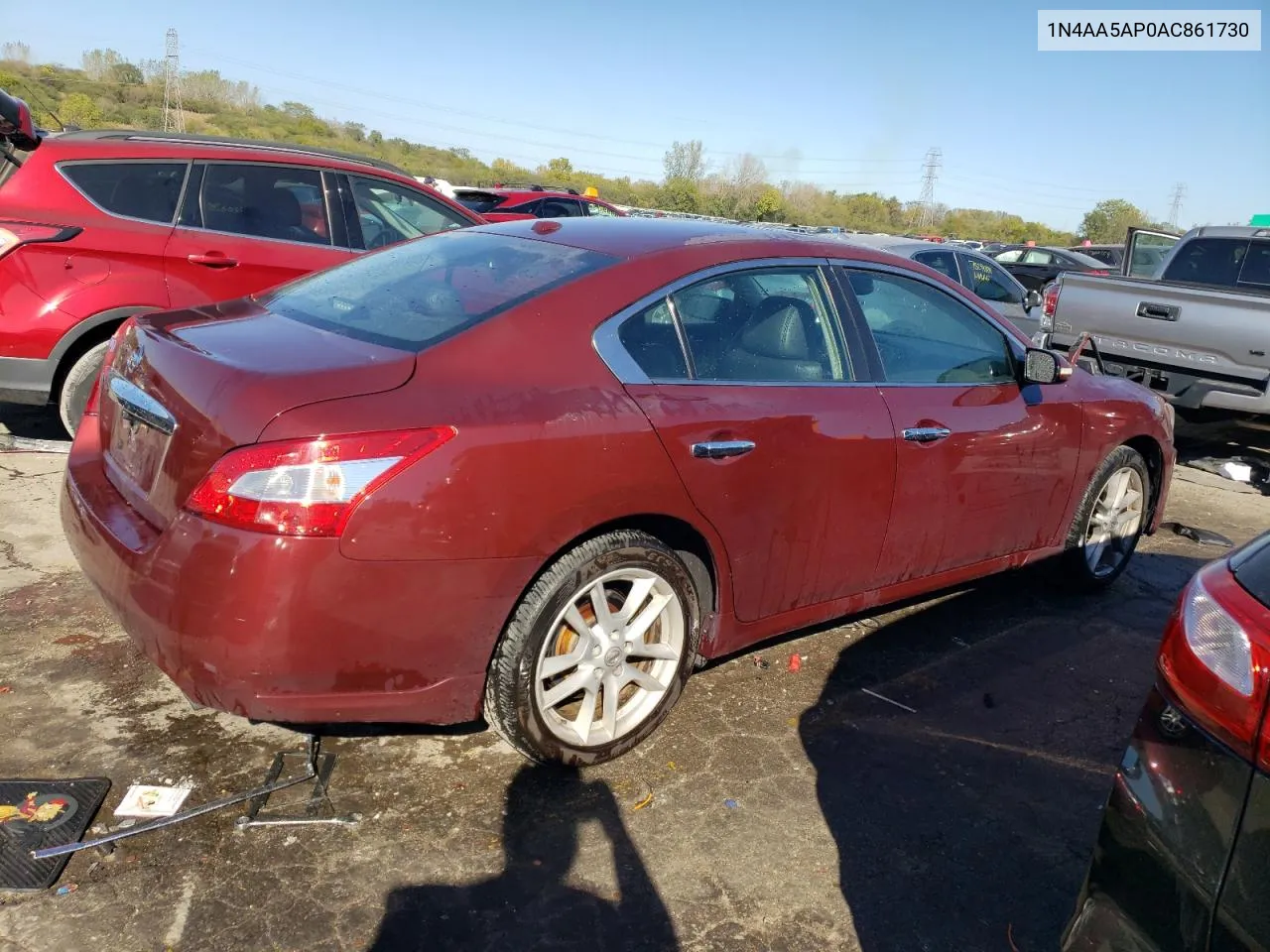 2010 Nissan Maxima S VIN: 1N4AA5AP0AC861730 Lot: 74980094