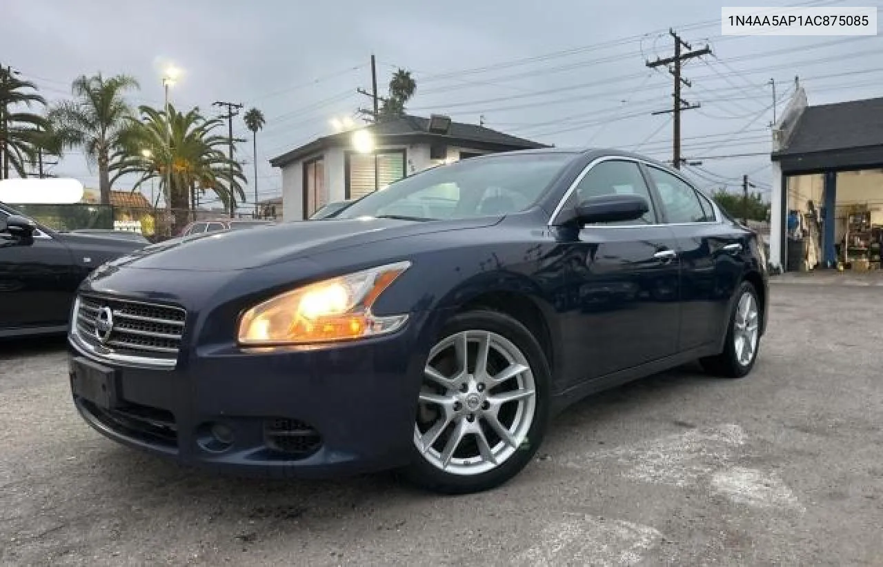 2010 Nissan Maxima S VIN: 1N4AA5AP1AC875085 Lot: 76845684