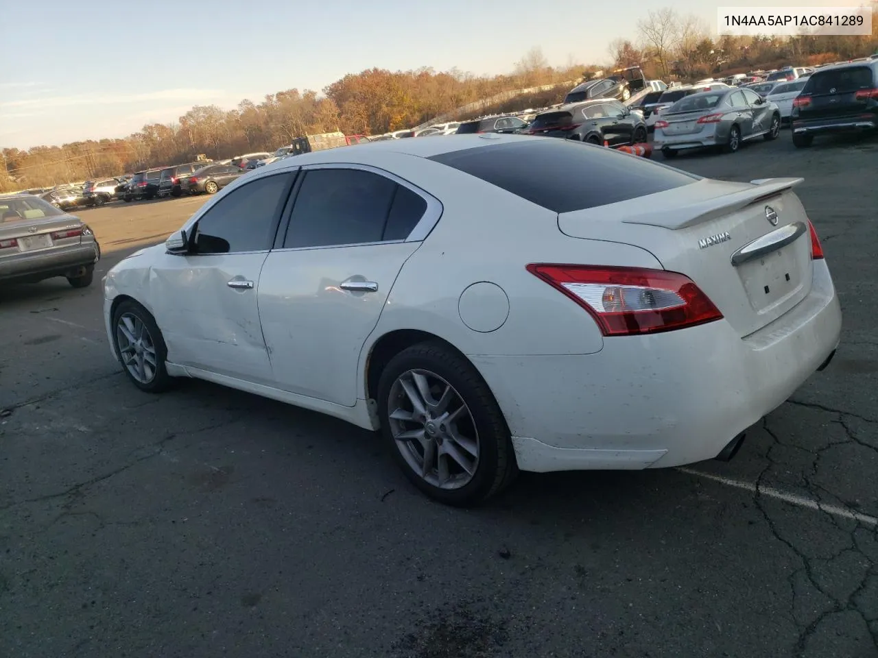 2010 Nissan Maxima S VIN: 1N4AA5AP1AC841289 Lot: 77680114