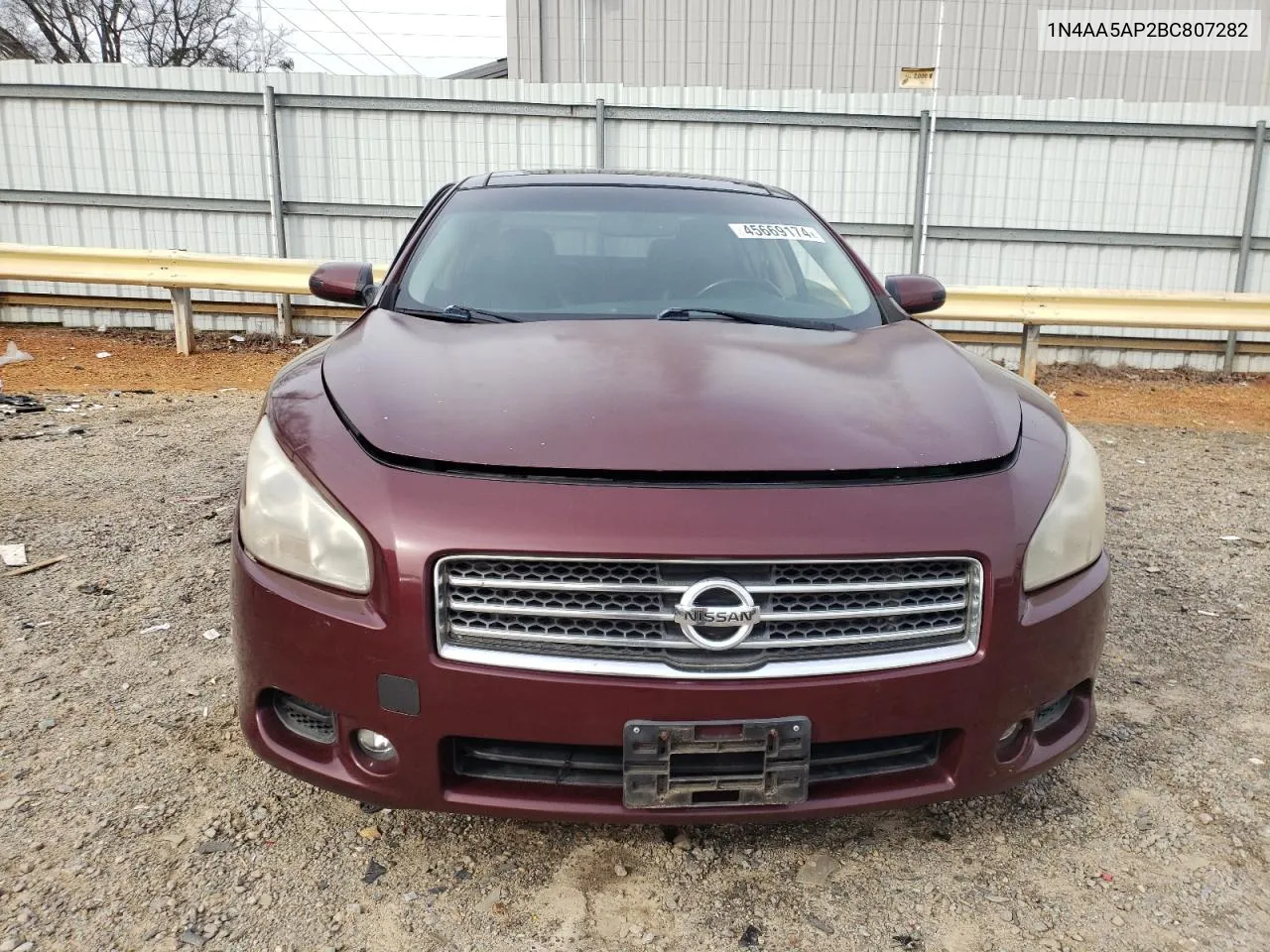 2011 Nissan Maxima S VIN: 1N4AA5AP2BC807282 Lot: 45669174