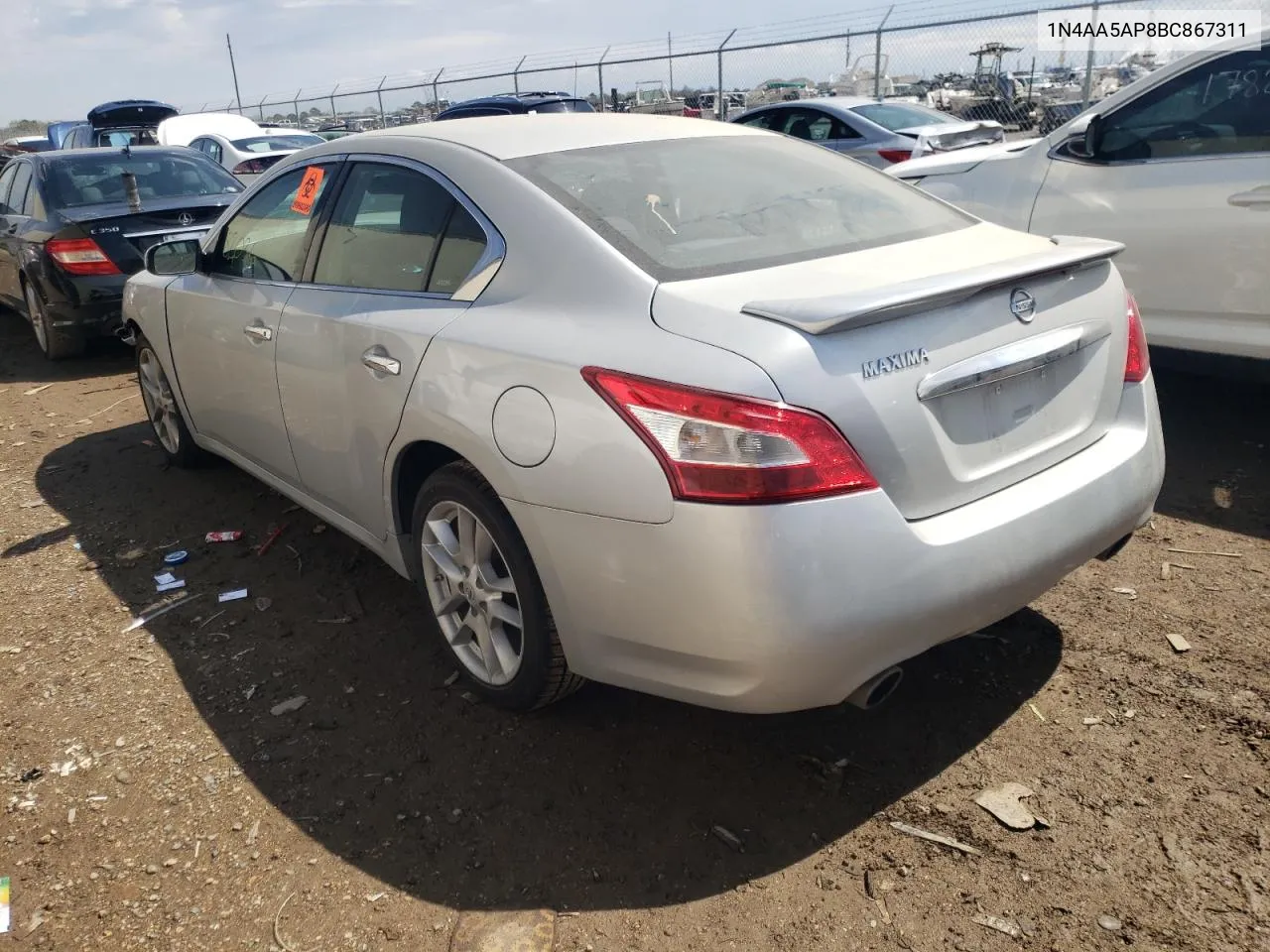 2011 Nissan Maxima S VIN: 1N4AA5AP8BC867311 Lot: 52435182