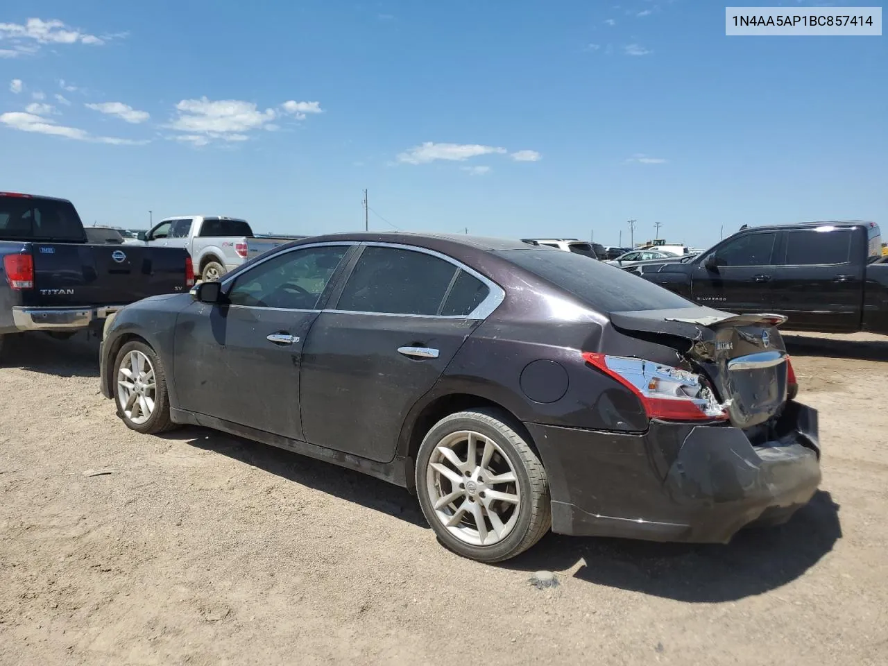 2011 Nissan Maxima S VIN: 1N4AA5AP1BC857414 Lot: 59296323