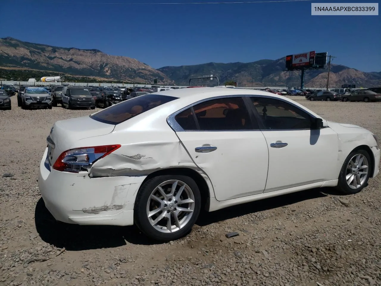 2011 Nissan Maxima S VIN: 1N4AA5APXBC833399 Lot: 59968004