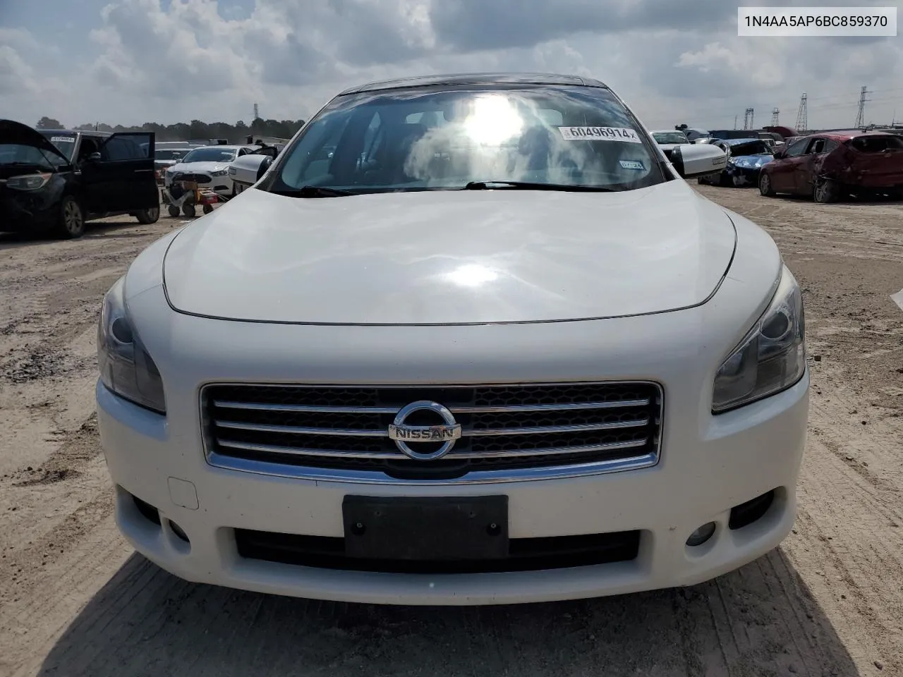 2011 Nissan Maxima S VIN: 1N4AA5AP6BC859370 Lot: 60496914